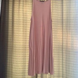 Pink stripe shift dress